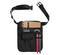 Negro Servidor Pouch para la camarera, Ajustable Servicio de Camarero Delantal con Bolsillos & Hebilla, Restaurante Vida Dinero Delantal Bolsa Belt Pouch para el personal de la sala