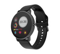 (Negro, silicona) Pulsera deportiva de presión arterial con frecuencia cardíaca y pantalla táctil completa de