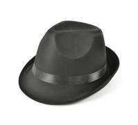Negro Sombrero Trilby Gánster Clase Azules Al Capone Accesorio de Disfraz 1920s