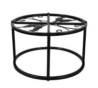 Negro, Soporte de Metal para Comedero de Pollos Redondo Hierro | Uso en Patio y Zonas Libres, Altura Óptima, Superficie Lisa, Fácil de Mover, para Granjas Pequeñas