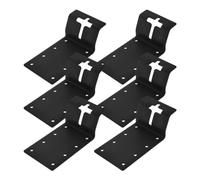 Negro Soporte Estabilizador de Poste en T de Aluminio 6 Piezas | Refuerzo de Esquina, Reduce Movimiento Lateral, para Señalización y Postes Estándar en Talleres