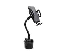 (Negro) Soporte universal para teléfono de coche, soporte para vasos, soporte para botellas de bebidas,