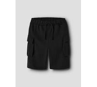 NAME IT Pantalones Cortos Cargo de Corte Regular, Negro, 116