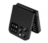 (Negro) Teléfono plegable Dual SIM GSM con pantalla de 2,4 pulgadas y grabación automática de llamadas compatible con Samsung i50 Pro, teléf