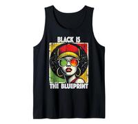 Negro The Blueprint African Queen Pride Afro Heritage Mujeres Camiseta sin Mangas