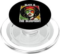 Negro The Blueprint African Queen Pride Afro Heritage Mujeres PopSockets PopGrip para MagSafe