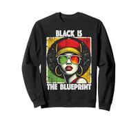 Negro The Blueprint African Queen Pride Afro Heritage Mujeres Sudadera