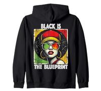 Negro The Blueprint African Queen Pride Afro Heritage Mujeres Sudadera con Capucha