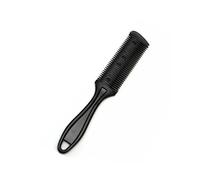 (Negro) Tijeras de peluquería para cortar el cabello, peinar y maquinilla de afeitar, peine mágico,