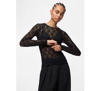 Negro Top De Manga Larga M