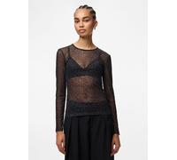 Negro Top De Manga Larga XS