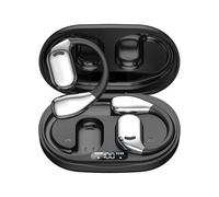 (Negro) Traductor de voz instantáneo con auricular: experiencia de audio inmersiva de alta fidelidad, ideal para viajes, negocios y aprendiz