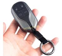 Negro transparente llave de coche Fob funda llavero anillo Protector de carcasa para Maserati Ghibli Levante Quattroporte 2014-2023