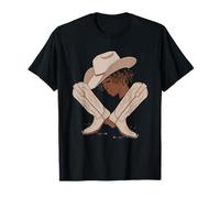 Negro Vaquera Afroamericano Western Country Texas Rodeo Camiseta
