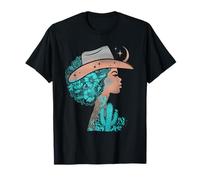 Negro Vaquera Afroamericano Western Country Texas Rodeo Camiseta