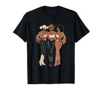 Negro Vaquera Afroamericano Western Country Texas Rodeo Camiseta