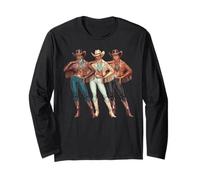 Negro Vaquera Afroamericano Western Country Texas Rodeo Manga Larga