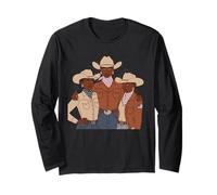 Negro Vaquera Afroamericano Western Country Texas Rodeo Manga Larga