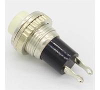 Negro/verde/amarillo/azul/blanco/rojo apagado momentáneo encendido 0.5A 250VAC interruptores de botón de Control remoto 10mm 6 uds(White)