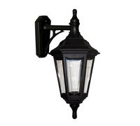 Negro Wandleuchte IP44 Rústico Resistente A UV la Intemperie E27 Patio Linterna