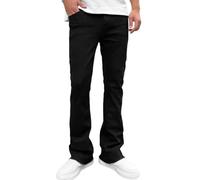 Negro,XL,Pantalones Vaqueros de Corte Acampanado para Hombre, de Tiro Medio, elásticos, de Pierna Ancha, de Mezclilla, de Lavado clásico, Acampanados