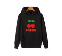 (negro-XS（viejo）)Pacha Ibiza House Cool Dance Space Privilege White Island Sudadera con capucha con