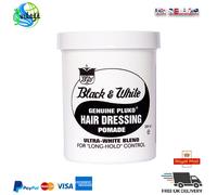 Crema moldeadora Black and White Genuine Pluko Hair Dressing Pomade para cabello, 200 ml, 3 unidades (total de 600 ml)