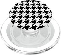 Negro y Blanco Pata de Gallo Preppy estética clásica Femenina PopSockets PopGrip para MagSafe