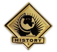 Negro y oro de la pinmart historia estudiante escuela profesor Pin de solapa