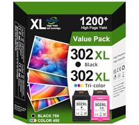 Neiber 302XL Cartuchos de Tinta Compatible con Tinta HP 302XL, 302 XL para Cartuchos HP 302 para OfficeJet 3833 3831 3835 5230 5232 4650 3830 DeskJet 3639 3630 2130 3636 Envy 4527 4524 4520 4521