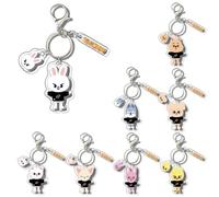 Neikafan Stray Kids Skzoo Llavero 8 Piezas - Keychain Felix Mini Lightstick Kpop para Niñas - Regalo de Cumpleaños y Navidad