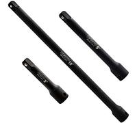 NEIKO 00234A - Juego de barras de extensión de impacto de 3/8 pulgadas, fabricado con acero CrV, tamaños de 3 pulgadas, 5 pulgadas y 10 pulgadas, juego de 3 piezas