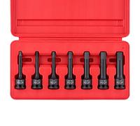 Neiko® 01131B 3/8-Inch Allen Hex Driver Impact Socket Set, SAE 3/16 Inch - 1/2 Inch, Cr-Mo | 7-Piece Set