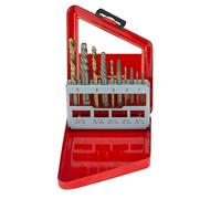 NEIKO 01925A - Juego de brocas de acero HSS M2 para extractores de tornillos, brocas de acero HSS M2, flautas en espiral de aleación, broca inversa y extractor de pernos, quita fácilmente tornillos