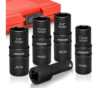 Neiko 02282B 1/2" Drive Thin Wall Flip Impact Socket Set (5 Piece)