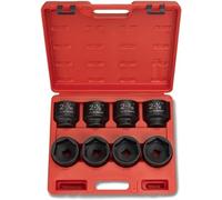 NEIKO 02392A - Juego de llaves de impacto de 3/4 pulgadas, unidad de 3/4 pulgadas, 8 llaves de vaso jumbo, tamaños estándar SAE de 2-1/16 pulgadas a 2-1/2 pulgadas, acero cromado Moly Cr-Mo