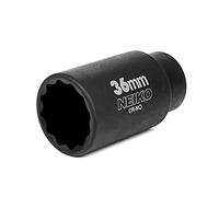 NEIKO 02527A 36mm Socket | 1/2” Drive Deep Impact Socket | Spindle & Axle Nut Socket | 12 Point |Chrome Molybdenum Cr-Mo |Deep Well Hub | Triple Square | Axle Shaft Nut Remover