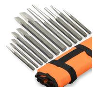 NEIKO, 02623A, Juego de cinceles y perforadores en frío de acero al cromo vanadio, quita pasadores y bujes, corta o divide objetos de acero, 12 piezas