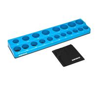 NEIKO 03975A Soporte magnético para manguitos de 1/2 pulgadas, 10-27 mm, organizador de manguitos métricos, organizador de cajas de herramientas, montaje sin arañazos, alta visibilidad