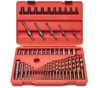 NEIKO 04202A Master - Extractor de tornillos | 55 piezas de removedor de pernos rotos | Multi Spline, pasadores extractores, espirales y extractores de tuercas | 5/162.6 cm a 1/5.1 cm | Extracción de