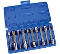 Neiko® 10054A 4-Inch Extra Long XZN Triple Square Spline Bit Socket Set, S2 Steel | 10-Piece Set