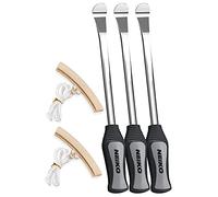 NEIKO 20600A - Palancas de cuchara para neumáticos, kit de herramientas de reparación, hierros de acero endurecido de 11 1/2 pulgadas, 2 protectores de llanta, 5 piezas, cambio de neumáticos pequeños