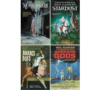 Neil Gaiman 4 Books Collection Set (Neverwhere, Stardust, Anansi Boys, American Gods)
