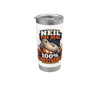 Neil The Seal 100 Percent Unbothered Funny Neil The Seal Vaso térmico de acero inoxidable de doble pared