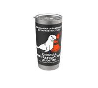 Neil The Seal Tasmanian Infrastructure Auditor Vaso térmico de acero inoxidable de doble pared
