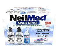 NeilMed Sinus Rinse - 2 squeeze Bottles 240mL (8fl oz) & Nasamist Saline Spray 75mL - 250 Premixed Packets - BONUS Nasa Mist Saline Spray - Value Pack