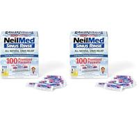 NeilMed Sinus Rinse Kit de enjuague nasal salino, 120 unidades (Paquete de 2)