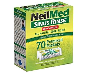 NeilMed's Paquetes hipertónicos premezclados extra fuertes de enjuague sinus, cajas de 70 unidades