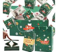 Neioaas Caja de regalo sorprendente, caja de regalo sorpresa explosión para dinero y cumpleaños, caja de regalo plegable única de sobres rojos adecuada para mujeres, hombres y niños, caja de regalo de