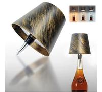 Neioaas - Lámpara de botella inalámbrica, nueva 2025, lámpara de botella de vino inalámbrica de atenuación continua en 3 colores, lámparas de botella de vino LED USB recargables con toque para el